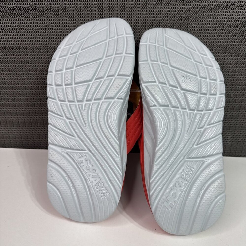 MEN'S 9 HOKA ONE ONE ORA RECOVERY FLIP FLOPS Fiesta Amber Yellow Sandals Thongs - Picture 6 of 7
